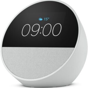 TODO: Amazon Echo Spot 2024 Nuovo | Sveglia Intelligente con Alexa Integrata, Audio Premium e Design Elegante | Colore Bianco