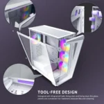 Antec C3 ARGB WHITE – Mid Tower Gaming Case Panoramico con 4 Ventole ARGB Preinstallate - immagine 11