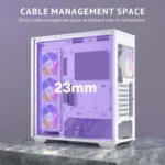 Antec C3 ARGB WHITE – Mid Tower Gaming Case Panoramico con 4 Ventole ARGB Preinstallate - immagine 12