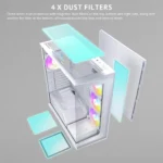 Antec C3 ARGB WHITE – Mid Tower Gaming Case Panoramico con 4 Ventole ARGB Preinstallate - immagine 14