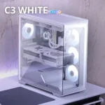 Antec C3 ARGB WHITE – Mid Tower Gaming Case Panoramico con 4 Ventole ARGB Preinstallate - immagine 2