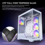 Antec C3 ARGB WHITE – Mid Tower Gaming Case Panoramico con 4 Ventole ARGB Preinstallate - immagine 3