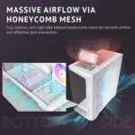 Antec C3 ARGB WHITE – Mid Tower Gaming Case Panoramico con 4 Ventole ARGB Preinstallate - immagine 4