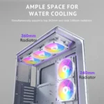 Antec C3 ARGB WHITE – Mid Tower Gaming Case Panoramico con 4 Ventole ARGB Preinstallate - immagine 7