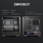 Antec NX416L – Case Gaming Mid Tower, 3 Ventole ARGB Preinstallate, Pannello in Vetro Temperato, Supporto Radiatore 240 mm - immagine 13