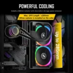 Antec NX416L – Case Gaming Mid Tower, 3 Ventole ARGB Preinstallate, Pannello in Vetro Temperato, Supporto Radiatore 240 mm - immagine 6