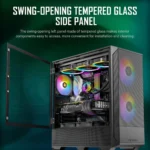 Antec NX416L – Case Gaming Mid Tower, 3 Ventole ARGB Preinstallate, Pannello in Vetro Temperato, Supporto Radiatore 240 mm - immagine 7