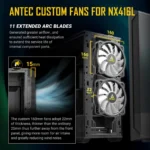 Antec NX416L WHITE – Gaming Case Mid Tower Bianco,3 Ventole ARGB Preinstallate, Pannello in Vetro Temperato, Radiatori da 240 mm - immagine 4