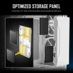 Antec NX416L WHITE – Gaming Case Mid Tower Bianco,3 Ventole ARGB Preinstallate, Pannello in Vetro Temperato, Radiatori da 240 mm - immagine 8