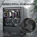 Antec P20C – Mid Tower E-ATX Gaming Case con Pannello Mesh, 3 Ventole PWM Preinstallate e Supporto Radiatori 360mm - immagine 4