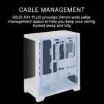 ASUS A31 PLUS WHITE – Case ATX Mid Tower con connettori nascosti e 4 ventole ARGB preinstallate - immagine 7