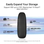 ASUS Cobble – Enclosure SSD M.2 USB-C 10Gbps IP55 per NVMe e SATA (Fino a 4TB) - immagine 10