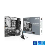 ASUS PRIME B760M-A WIFI D4 – Scheda Madre Micro-ATX, Socket LGA 1700, DDR4, PCIe 4.0, USB 3.2, LAN 2.5G, Wi-Fi 6, Bluetooth 5.2, Aura Sync [90MB1CX0-M1EAY0]