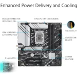 ASUS PRIME B760M-A WIFI D4 – Scheda Madre Micro-ATX, Socket LGA 1700, DDR4, PCIe 4.0, USB 3.2, LAN 2.5G, Wi-Fi 6, Bluetooth 5.2, Aura Sync [90MB1CX0-M1EAY0] - immagine 4