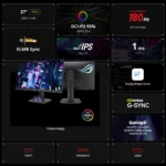 ASUS ROG Strix XG27ACG - Monitor Gaming 27", WQHD, 180Hz, 1ms, Fast IPS, 125% sRGB, HDR10, AdaptiveSync - immagine 3