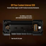 ASUS TUF Gaming A2 – Enclosure SSD M.2 NVMe e SATA USB-C 20Gbps IP68 Rugged - immagine 12