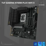 ASUS TUF GAMING B760M-PLUS WIFI II – Scheda Madre Micro-ATX, DDR5, LGA 1700, PCIe 5.0, LAN 2.5G, Wi-Fi 6E, Bluetooth 5.3, Aura Sync [90MB1HE0-M0EAY0] - immagine 2