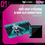 ASUS TUF Gaming P1 Hatsune Miku Edition – Tappetino Mouse Gaming 360 x 260 mm, Impermeabile, Antiscivolo - immagine 4