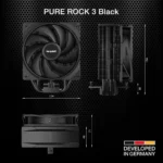 be quiet! Pure Rock 3 Black – Dissipatore CPU ad Aria 190W TDP con Ventola Pure Wings 3 da 120 mm - immagine 8