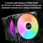 be quiet! Pure Rock Pro 3 LX – Dissipatore CPU ad Aria Double-Tower da 250W TDP con 2 Ventole Light Wings LX ARGB - immagine 5