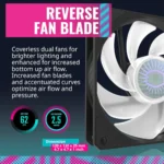Cooler Master SickleFlow 120 ARGB Reverse Edition – Ventola Case 120mm PWM ARGB Inversa - immagine 5