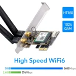 Cudy AX3000 (WE3000) – Scheda di rete Wi-Fi 6 PCIe con Bluetooth 5.2, doppia antenna e supporto WPA3 - immagine 4