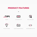 DAREU A970 Firefly – Mouse Gaming RGB 18.000 DPI, 7 Pulsanti, 1000Hz, 400 IPS - immagine 3