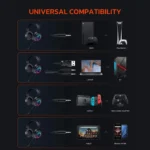 DAREU EH416 Black – Cuffie Gaming USB 50mm con RGB e Microfono Omnidirezionale - immagine 7