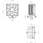 DeepCool AG400 – Dissipatore CPU ad Aria 120mm con 4 Heat Pipes, 220W TDP e Ventola PWM Silenziosa - immagine 11