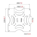 Digitus DA903101 – Supporto Monitor da Parete Slim fino a 27", VESA 75/100 - immagine 3
