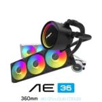 FSP AE36 – Dissipatore a Liquido AIO 360mm ARGB con Infinity Mirror, Ventole Dual Ball Bearing Giapponesi e Radiatore ad Alta Densità - immagine 2
