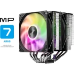 FSP MP7 – Dissipatore CPU ad Aria ARGB con 6 Heat Pipes, Doppia Ventola 120mm e Design Offset - immagine 2