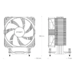 FSP NE5 – Dissipatore CPU ad Aria ARGB con 4 Heat Pipes, Ventola 120mm Silenziosa e Compatibilità AM5/LGA1851 - immagine 9