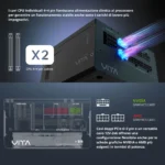 FSP VITA GM 1000W - Alimentatore 1000W, 80 PLUS Gold, Cybenetics A-, ATX 3.1, PCIe 5.1, Modulare - immagine 8