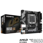 GIGABYTE B650I AX – Scheda Madre Mini-ITX, Socket AM5, DDR5, PCIe 4.0, USB 3.2, Wi-Fi 6E, LAN 2.5G, Bluetooth 5.3 [B650IAX]