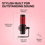 HyperX QuadCast – Microfono USB a Condensatore per Streaming con RGB, 4 Pattern Polari e Shock Mount - immagine 13