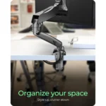 ICY BOX IB-MS203-T – Supporto Monitor da Scrivania fino a 32", Braccio Regolabile VESA 75/100 - immagine 4