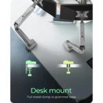 ICY BOX IB-MS203-T – Supporto Monitor da Scrivania fino a 32", Braccio Regolabile VESA 75/100 - immagine 6