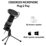 Itek M100 – Microfono a Condensatore USB con Treppiede e Filtro Antipop per Streaming e Registrazione - immagine 6