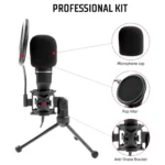 Itek M100 – Microfono a Condensatore USB con Treppiede e Filtro Antipop per Streaming e Registrazione - immagine 9