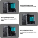 Jonsbo Jonsplus Z20 Tempered Glass Black – Case Mini Tower 20L con Vetro Temperato, Micro-ATX, GPU fino a 363mm - immagine 7