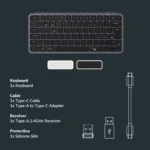 Keychron B1 Pro Ultra-Slim – Tastiera Wireless 75%, con Keycap ABS, Layout Italiano, 2.4GHz, Bluetooth 5.2 e USB-C - immagine 11