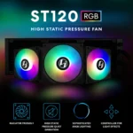 Lian Li ST120 – Kit 3 Ventole ARGB 120mm PWM ad Alta Pressione Statica per AIO e Case - immagine 2