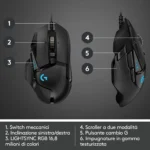 Logitech G502 HERO – Mouse Gaming 25.600 DPI, 11 Pulsanti Programmabili, Peso Regolabile, LIGHTSYNC RGB - immagine 11
