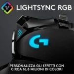 Logitech G502 HERO – Mouse Gaming 25.600 DPI, 11 Pulsanti Programmabili, Peso Regolabile, LIGHTSYNC RGB - immagine 12