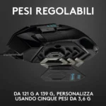 Logitech G502 HERO – Mouse Gaming 25.600 DPI, 11 Pulsanti Programmabili, Peso Regolabile, LIGHTSYNC RGB - immagine 9
