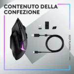 Logitech G502 X PLUS – Mouse Gaming Wireless 25.600 DPI, LIGHTFORCE, LIGHTSPEED, RGB 8 Zone, 13 Pulsanti - immagine 13