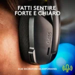 Logitech G435 – Cuffie Gaming Wireless LIGHTSPEED e Bluetooth con Driver 40mm, Microfoni Beamforming e 18 Ore di Autonomia per PC, PS5, PS4 e Nintendo Switch - immagine 11