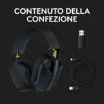 Logitech G435 – Cuffie Gaming Wireless LIGHTSPEED e Bluetooth con Driver 40mm, Microfoni Beamforming e 18 Ore di Autonomia per PC, PS5, PS4 e Nintendo Switch - immagine 15