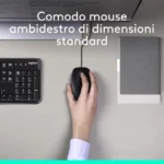 Logitech MK120 – Kit Tastiera e Mouse USB Cablati Full Size Resistenti agli Schizzi, layout Italiano - immagine 4